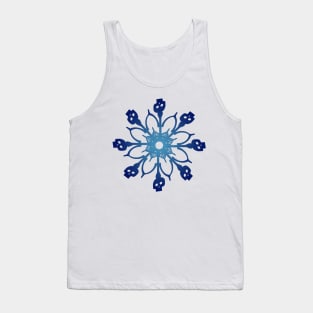 Middle Finger Bones Snowflake Tank Top